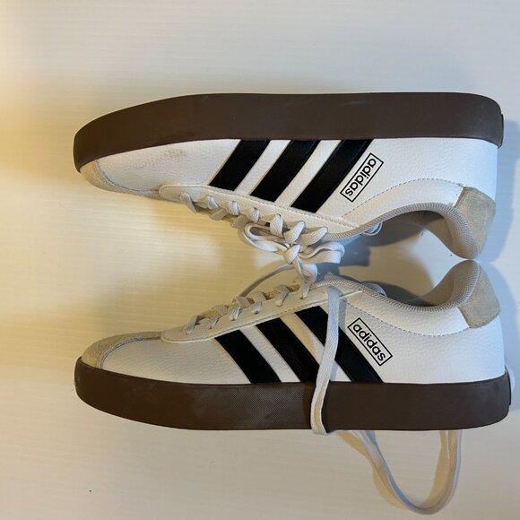 Adidas VL Court 3.0, women's size 9.5, black/white LIKE NEW! - Picture 2 of 5